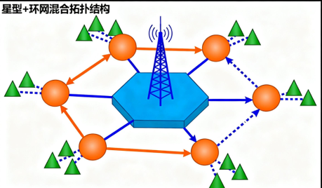 氣象觀測光纖傳感網(wǎng)絡拓撲結構示意圖