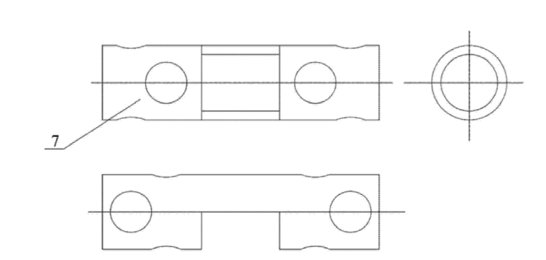 鋼質(zhì)準(zhǔn)直器連接管凹槽與點膠孔結(jié)構(gòu)示意圖 - 廣西科毅光通信