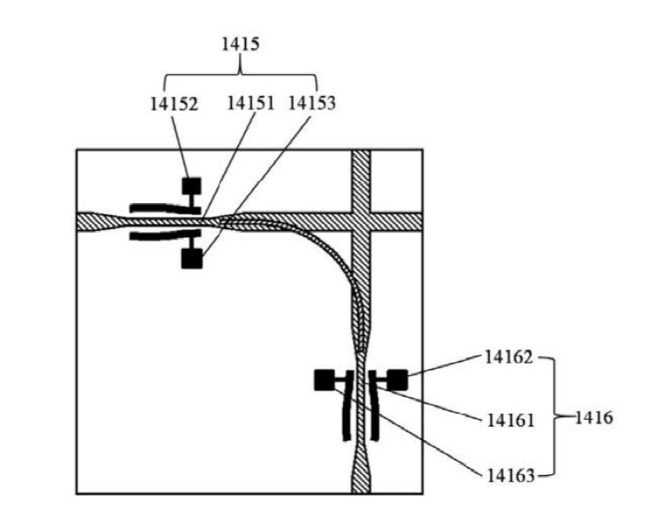 橫向旋轉(zhuǎn)器電極與液晶波導(dǎo)布局示意圖2 - 廣西科毅光通信